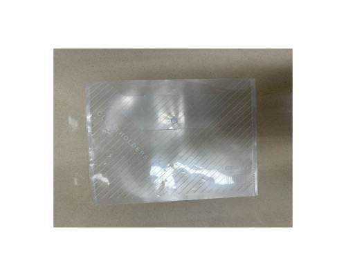 80370 Папка-конверт с кнопкой пластиковая А4 прозрачная 120mk 9002-14c (20/1200)