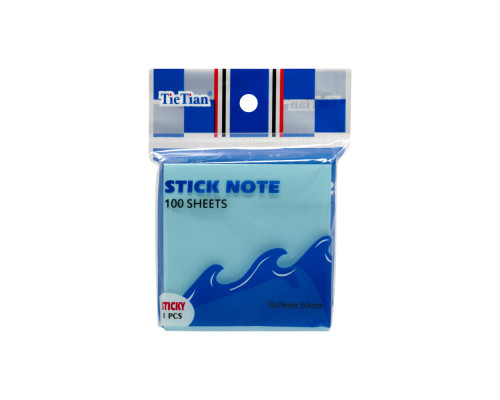 Hartie pt notite cu lipici 76x76mm,100foi, 4 culori asorti No. 301(12/480)