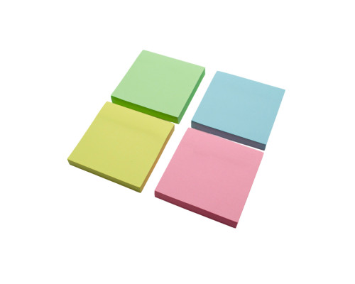 Hartie pt notite cu lipici 76x76mm,100foi, 4 culori asorti No. 301(12/480)
