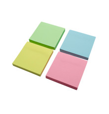 Hartie pt notite cu lipici 76x76mm,100foi, 4 culori asorti No. 301(12/480)