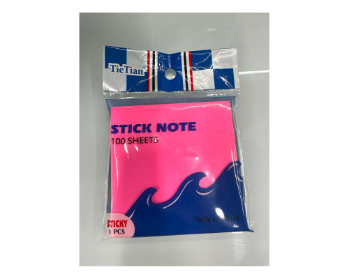 Hartie pt notite cu lipici 76x76mm NEON asorti 100foi E304 (12/480)