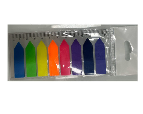 Indecsi colorati din plastic, culori fluorescente, "sageti" 12x44mm 8x20foi (24/1200) Indecsi colorati din plastic, culori fluorescente, "sageti" 12x44mm 8x20foi (24/1200)