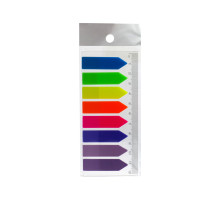 Indecsi colorati din plastic, culori fluorescente, "sageti" 12x44mm 8x20foi (24/1200)