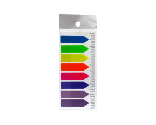 Indecsi colorati din plastic, culori fluorescente, "sageti" 12x44mm 8x20foi (24/1200)