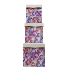 Set cutii pentru cadou "Baloane" 3buc. patrate, 3943 (18)
