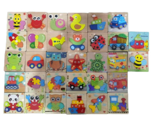 Joc - puzzle din lemn, 148*148mm asorti (200)