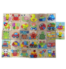 Joc - puzzle din lemn, 148*148mm asorti (200)