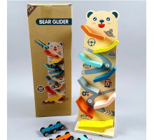 Jucărie din lemn „Autotrack cu mașini” 19285 (30)