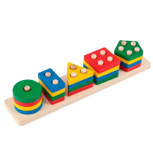 Joc din lemn - Sortare Forme Geometrice, 3+ (90)