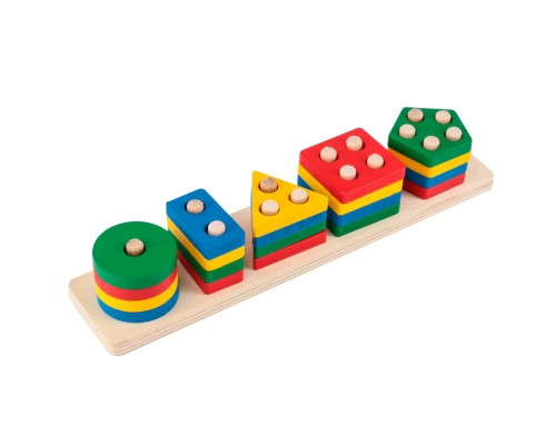Joc din lemn - Sortare Forme Geometrice, 3+ (90)