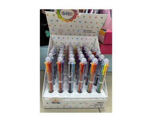 Pix pentru copii, 6 culori, cu clic (36/1296) Pix pentru copii, 6 culori, cu clic (36/1296)