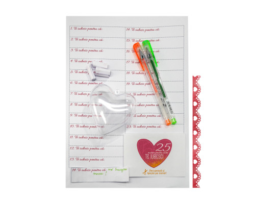 Set pentru creatie "25 motive pentru care te iubesc!" Set pentru creatie "25 motive pentru care te iubesc!"
