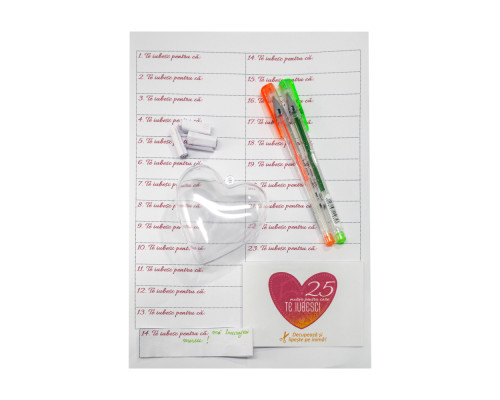 Set pentru creatie "25 motive pentru care te iubesc!" Set pentru creatie "25 motive pentru care te iubesc!"