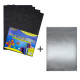 Foamiran cu sclipici, autoadeziv, 20 * 30cm, negru 10foi+1 cadou CHG-14 (120)