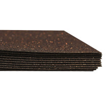 Foamiran cu sclipici, autoadeziv, 20 * 30cm, maro 10foi CH-4 (120)