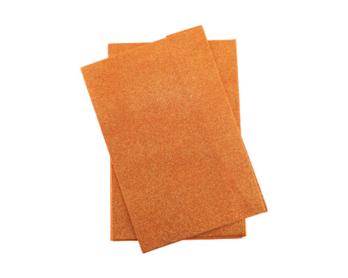 Foamiran cu sclipici, autoadeziv, 20 * 30cm, oranj 10foi CH-4 (120)