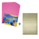 Foamiran cu sclipici, autoadeziv, 20 * 30cm, roz 10foi+1 cadou CH-4 (120)