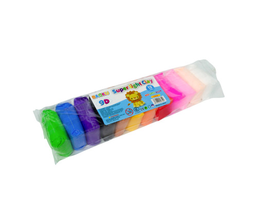 Set modelin 12 culori, 15gr.,+3 cutite 1312 (200)