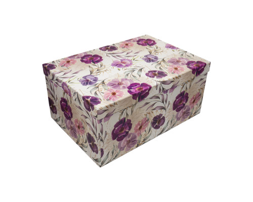 Cutie pentru cadou, №1 38,5x27x17,5 cm. "Flori" +hartie tissue. XLD-949