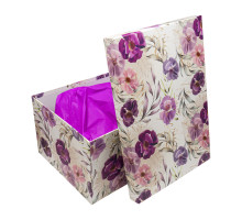 039823 Cutie pentru cadou, №3 33х23х15,5 см. "Flori" +hartie tissue. XLD-949