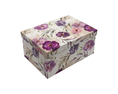 Cutie pentru cadou, №6 25.5х18х12 см. "Flori" +hartie tissue. XLD-949