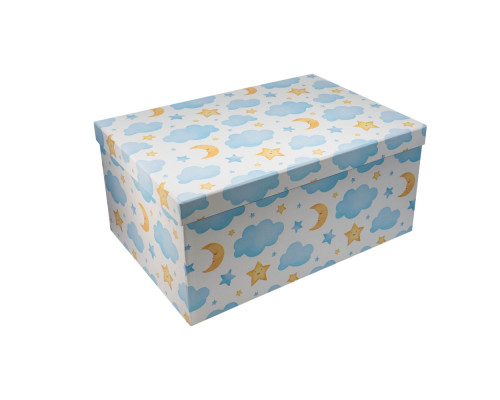 Cutie pentru cadou, №1 38,5x27x17,5 cm. "Nori" +hartie tissue. XLD-714 Cutie pentru cadou, №1 38,5x27x17,5 cm. "Nori" +hartie tissue. XLD-714