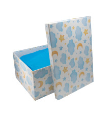Cutie pentru cadou, №1 38,5x27x17,5 cm. "Nori" +hartie tissue. XLD-714