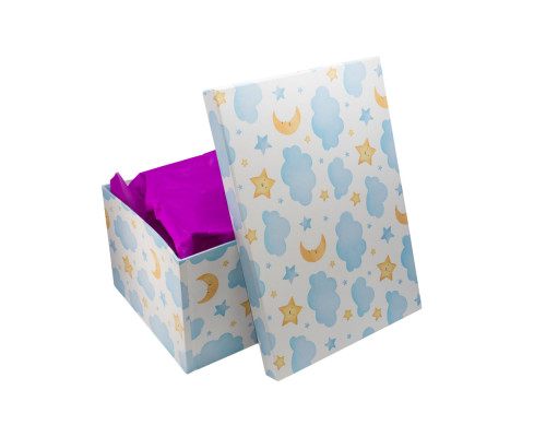 Cutie pentru cadou, №2 35,5х25х16,5 cm. "Nori" +hartie tissue. XLD-714 Cutie pentru cadou, №2 35,5х25х16,5 cm. "Nori" +hartie tissue. XLD-714