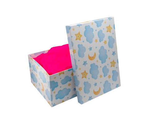 Cutie pentru cadou, №3 33х23х15,5 cm. "Nori" +hartie tissue. XLD-714 Cutie pentru cadou, №3 33х23х15,5 cm. "Nori" +hartie tissue. XLD-714