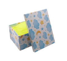 Коробка подарочная, №5 28х19х13 см. "Облака"+бумага тишью. XLD-714