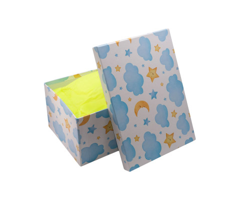 Cutie pentru cadou, №5 28х19х13 cm. "Nori" +hartie tissue. XLD-714