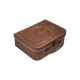 039871 Коробка подарочная, №1 22х30.5х9.5 см. чемодан коричневый+бумага тишью 2395