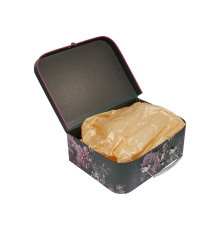 039941 Коробка подарочная, №1 22х30.5х9.5 см. чемодан черный+бумага тишью 2395