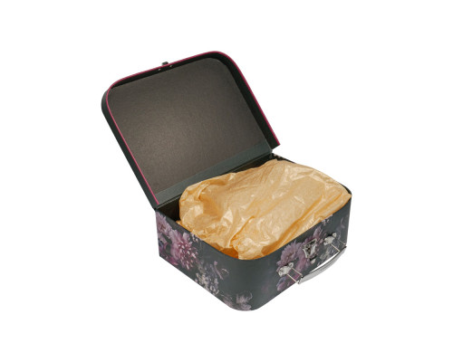 039943 Коробка подарочная, №3 16х20х8 см. чемодан черный+бумага тишью 2395