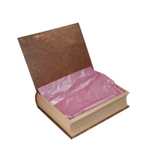 039882 Коробка подарочная №2 25.5х19х6см. книга коричневая +бумага тишью 2381
