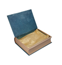 Cutie pentru cadou №3 21.5х15х5см. carte albastra +hartie tissue 2381