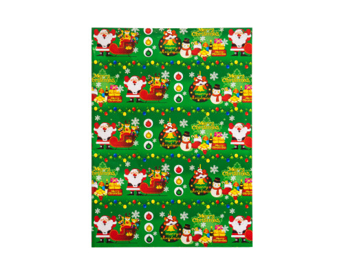 042584 Hartie de ambalat cadouri "An Nou" asorti 80g, 75x51cm (50/1000)