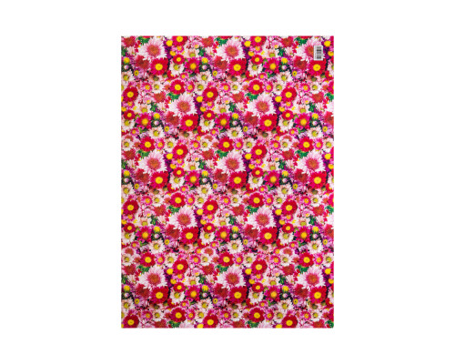 042585 Бумага подарочная "Цветы" ассорти 80g, 75x51cm (50/1000)