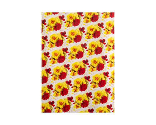 042585 Hartie de ambalat cadouri "Flori" asorti 80g, 75x51cm