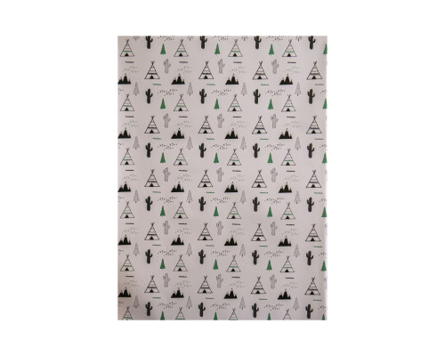 042586 Бумага подарочная "Кактусы" ассорти 80g, 75x51cm (50/1000)