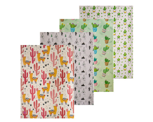 042586 Hartie de ambalat cadouri "Cactus" asorti 80g, 75x51cm (50/1000)