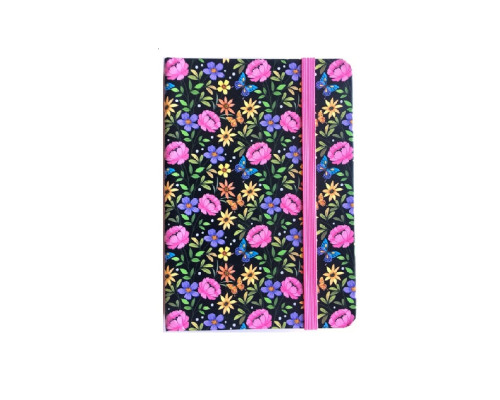 Блокнот А6 120л. клетка, твердая обложка с резинкой N9421 (80)