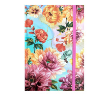 Блокнот А5 120л. клетка, твердая обложка с резинкой N9424 (40)