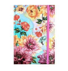 Блокнот А5 120л. клетка, твердая обложка с резинкой N9424 (40)