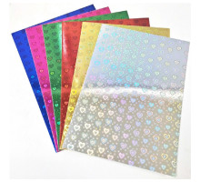 Картон цветной А4 6л. голограф. "Сердечки" 230г/м, Mandarin YT-6-Н (120)