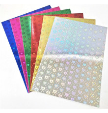 Carton colorat А4 6buc. holografic, "Inimiore" 230g/m, Mandarin YT-6-Н (120)