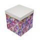 Cutie pentru cadou №1 "Baloane" 21x21x21cm. patrata +hartie tissue, 3943