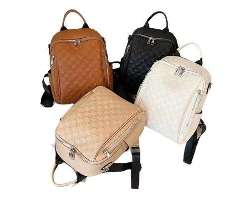 Rucsac tineret, ecopiele, negru, H6268, S6-1 (50)