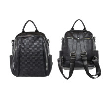 Rucsac tineret, ecopiele, negru, H6268, S6-1 (50)