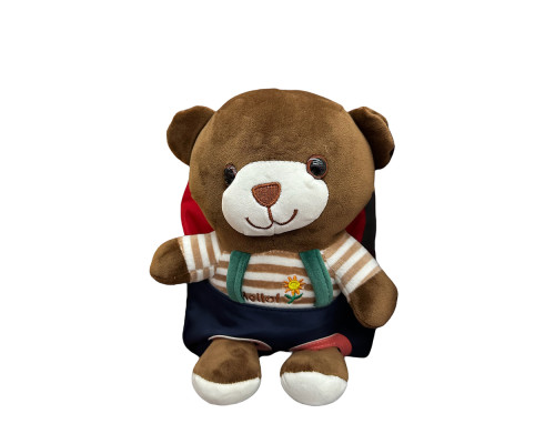 Рюкзак детский, бирюзовый, с большой плюшевой игрушкой ассорти